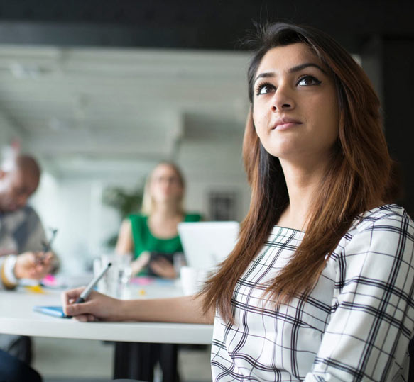 Girl interested in Leadership Development imagining her future as a leader