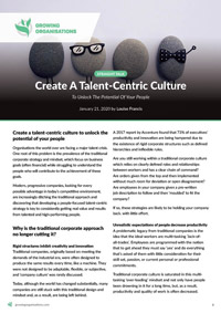 Create A Talent-Centric Culture